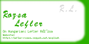 rozsa lefler business card